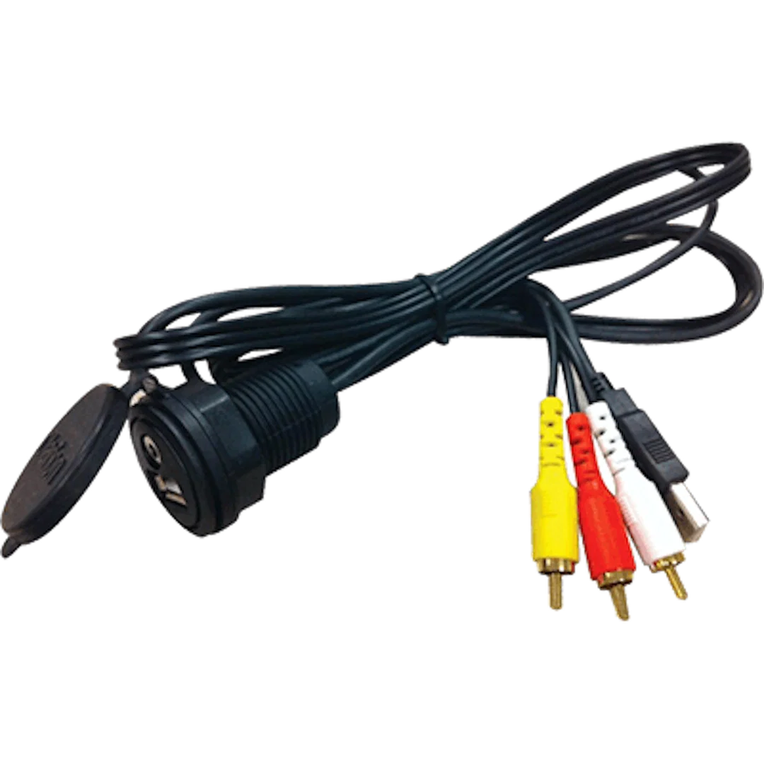 01-CCAUSBAV – CLARION USB Outlet, Marine Grade USB And AUX AV Input Jack.